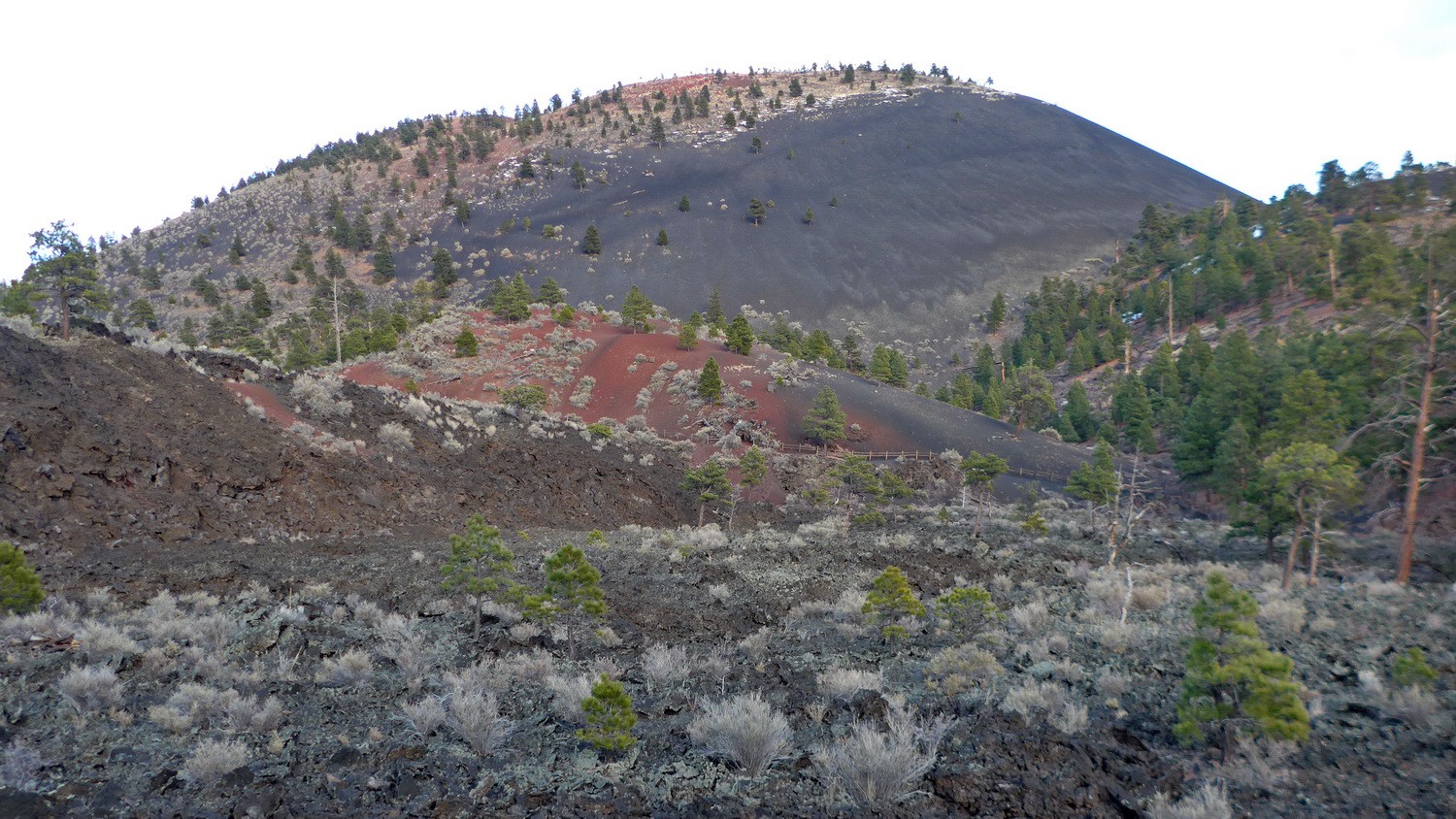 Sunset Crater which erupted between 1040 and 1100AD